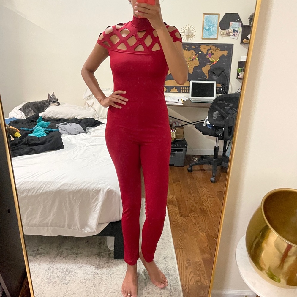 High Neck Open Shoulder Romper